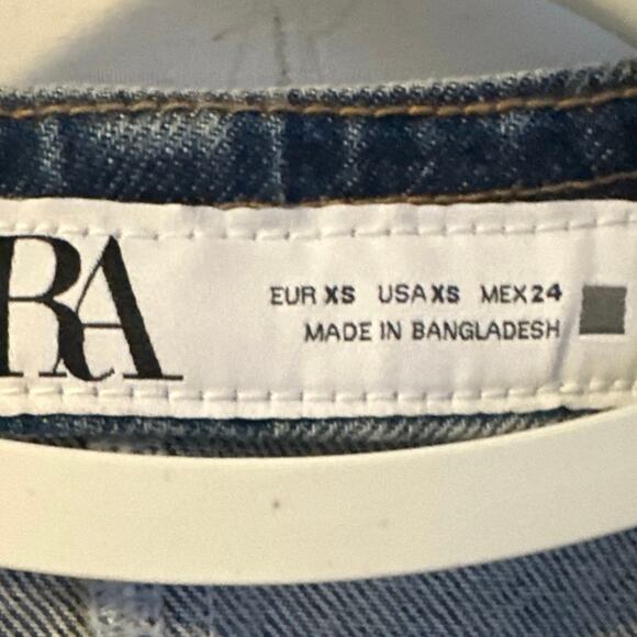 Zara Cripped denim jean vest Sz XS 100 % Cotton excellent condition - Picture 13 of 13